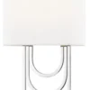 Casa Padrino Luxus Wandleuchte Silber / Weiß 20,3 x 9,5 x H. 34,3 cm - Designer Wandlampe mit Lampenschirm