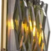 Casa Padrino Luxus Wandleuchte Antik Messingfarben / Grün 24 x 9 x H. 24 cm - Elegante Metall Wandlampe mit Glas Lampenschirm - Luxus Leuchten