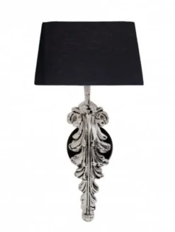 Casa Padrino Luxus Wandleuchte Nickel - Luxus Qualität