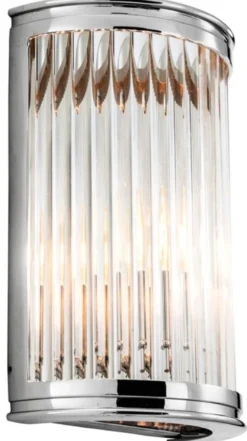 Casa Padrino Luxus Wandleuchte Silber 21 x 11 x H. 31,5 cm - Designer Hotel Restaurant Möbel