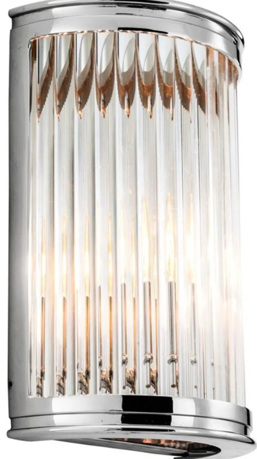 Casa Padrino Luxus Wandleuchte Silber 21 x 11 x H. 31,5 cm - Designer Hotel Restaurant Möbel