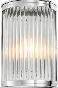 Casa Padrino Luxus Wandleuchte Silber 21 x 11 x H. 31,5 cm - Designer Hotel Restaurant Möbel