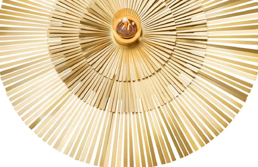 Casa Padrino Luxus Wandleuchte Ø 60 cm - Runde Messing Wandlampe - Hotel & Restaurant Wandleuchte - Luxus Kollektion