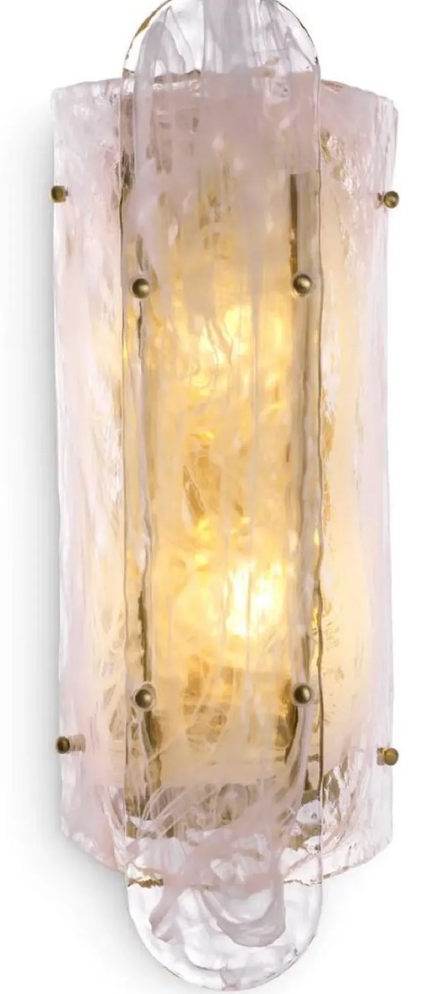Casa Padrino Luxus Wandleuchte Antik Messing 18 x 15,5 x H. 40,5 cm - Wohnzimmer Wandlampe mit handgefertigtem Glas Lampenschirm - Luxus Leuchten - Luxus Interior - Luxus Möbel