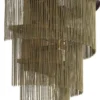 Casa Padrino Luxus Wandleuchte Antik Messing 33 x 16 x H. 32,5 cm - Halbrunde Edelstahl Wandlampe - Luxus Wohnzimmer Wandleuchten - Luxus Qualität