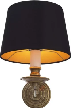 Casa Padrino Luxus Wandleuchte mit Schwenkarm Vintage Messingfarben / Schwarz 22 x 21,5 x H. 27,5 cm - Hotel & Restaurant Leuchte
