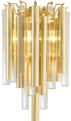 Casa Padrino Luxus Wandleuchte / Wandlampe Gold 23 x 14,5 x H. 42 cm - Hotel Restaurant Kollektion