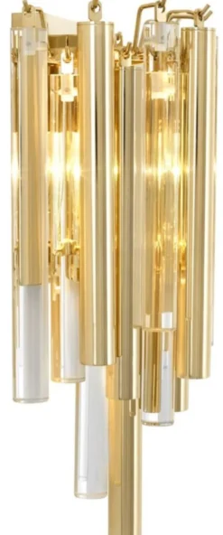 Casa Padrino Luxus Wandleuchte / Wandlampe Gold 23 x 14,5 x H. 42 cm - Hotel Restaurant Kollektion