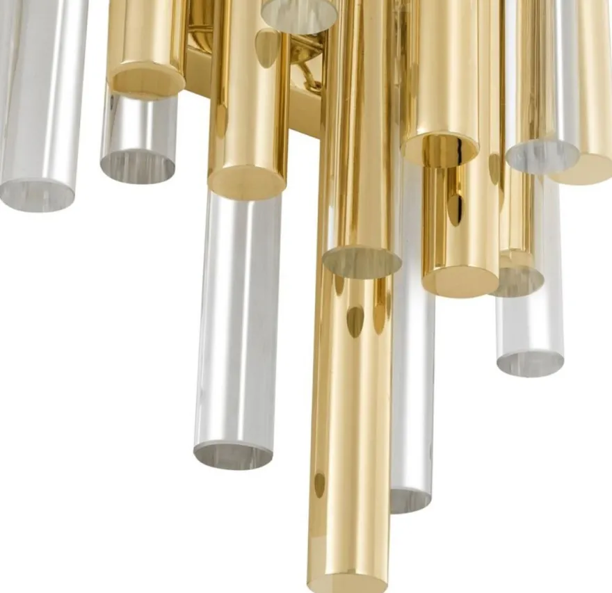 Casa Padrino Luxus Wandleuchte / Wandlampe Gold 23 x 14,5 x H. 42 cm - Hotel Restaurant Kollektion