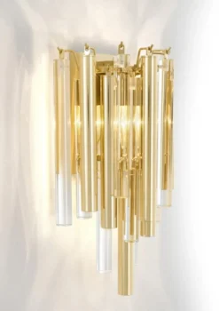 Casa Padrino Luxus Wandleuchte / Wandlampe Gold 23 x 14,5 x H. 42 cm - Hotel Restaurant Kollektion