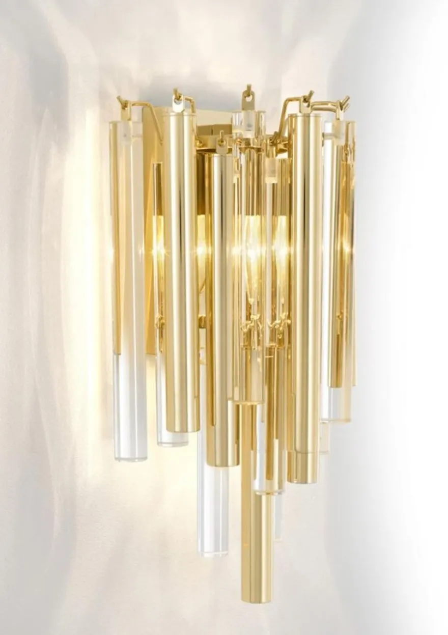 Casa Padrino Luxus Wandleuchte / Wandlampe Gold 23 x 14,5 x H. 42 cm - Hotel Restaurant Kollektion