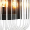 Casa Padrino Luxus Wandleuchte Bronze 40 x 24,5 x H. 35 cm - Edle Wandlampe mit abgerundeten Glasstäbchen - Luxus Kollektion