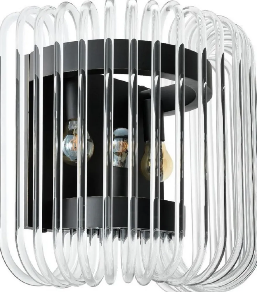 Casa Padrino Luxus Wandleuchte Bronze 40 x 24,5 x H. 35 cm - Edle Wandlampe mit abgerundeten Glasstäbchen - Luxus Kollektion