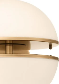 Casa Padrino Luxus Wandleuchte Antik Messingfarben / Weiß 30 x 40 x H. 30 cm - Hotel & Restaurant Lampe