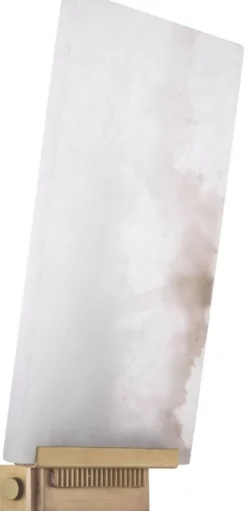 Casa Padrino Luxus Wandleuchte Alabaster / Antik Messingfarben 15 x 8 x H. 28,5 cm - Wandlampe mit Alabaster Lampenschirm - Luxus Qualität