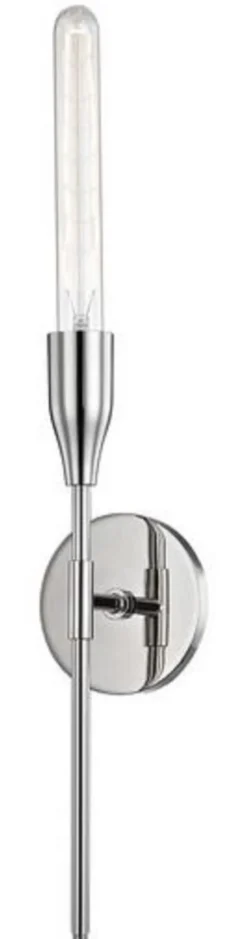 Casa Padrino Luxus Wandleuchte Silber 12,1 x 8,9 x H. 59,7 cm - Wohnzimmer Wandlampe