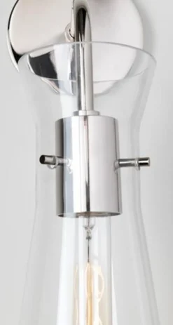 Casa Padrino Luxus Wandleuchte Silber 14 x 19,1 x H. 47 cm - Hotel & Restaurant Lampe
