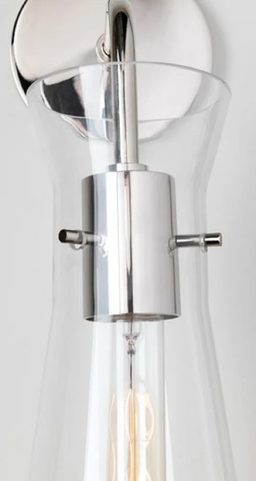 Casa Padrino Luxus Wandleuchte Silber 14 x 19,1 x H. 47 cm - Hotel & Restaurant Lampe