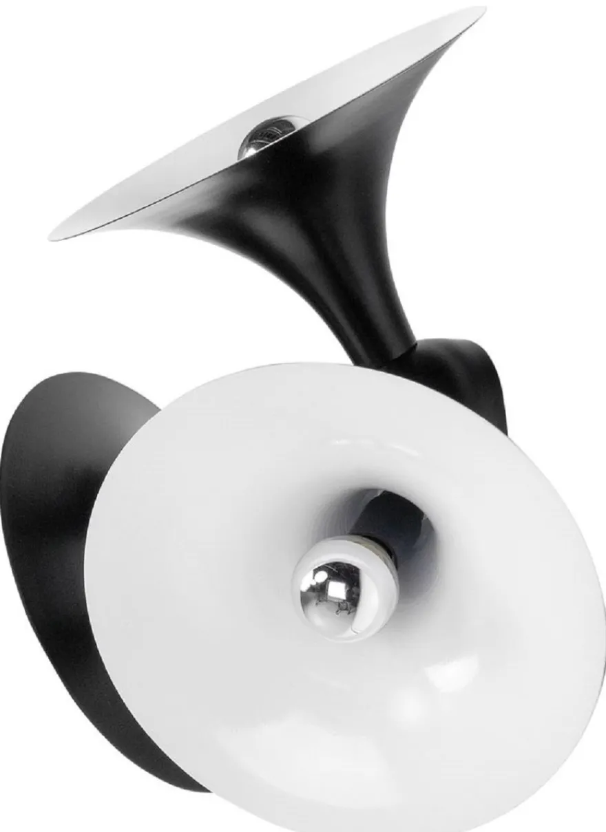 Casa Padrino Luxus Wandleuchte Schwarz / Weiß 40 x 20 x H. 40 cm - Aluminium Leuchte - Luxus Qualität