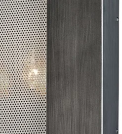 Casa Padrino Luxus Wandleuchte Graphit / Silber 17,8 x 10,2 x H. 30,5 cm - Hotel & Restaurant Lampe