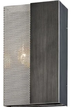 Casa Padrino Luxus Wandleuchte Graphit / Silber 17,8 x 10,2 x H. 30,5 cm - Hotel & Restaurant Lampe