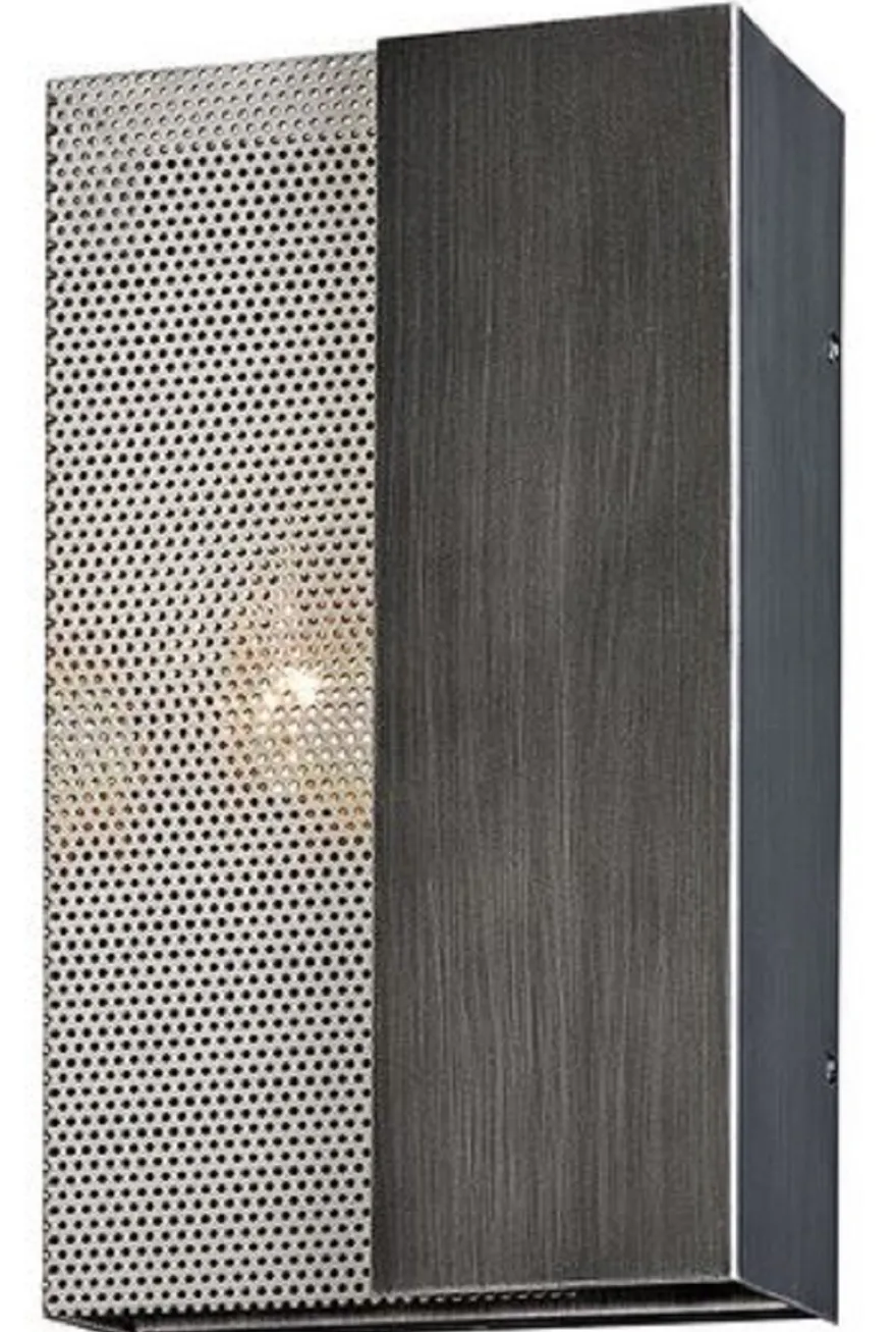Casa Padrino Luxus Wandleuchte Graphit / Silber 17,8 x 10,2 x H. 30,5 cm - Hotel & Restaurant Lampe