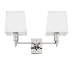 Casa Padrino Luxus Wandleuchte Nickel - Luxus Leuchte