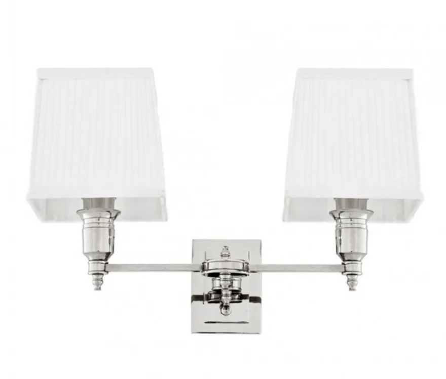 Casa Padrino Luxus Wandleuchte Nickel - Luxus Leuchte