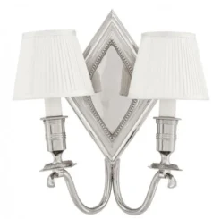 Casa Padrino Luxus Wandleuchte Nickel Durchmesser 30 x 16 x H 37 cm - Luxury Collection
