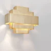 Casa Padrino Luxus Wandleuchte Gold 38 x 12,5 x H. 31 cm - Elegante Wohnzimmer Wandlampe - Wohnzimmer Leuchten
