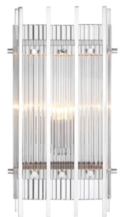 Casa Padrino Luxus Wandleuchte Silber 23 x 12 x H. 42 cm - Hotel Restaurant Wandlampe