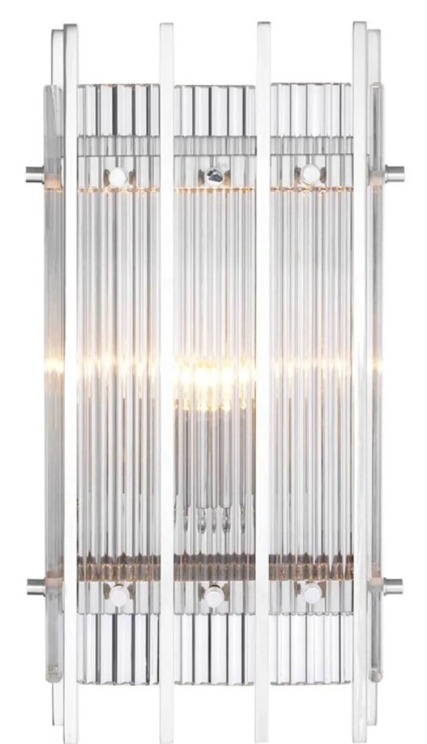 Casa Padrino Luxus Wandleuchte Silber 23 x 12 x H. 42 cm - Hotel Restaurant Wandlampe