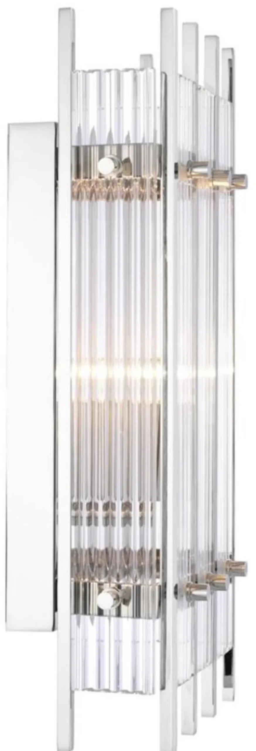 Casa Padrino Luxus Wandleuchte Silber 23 x 12 x H. 42 cm - Hotel Restaurant Wandlampe