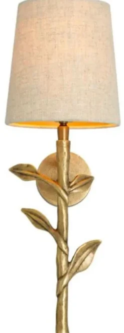 Casa Padrino Luxus Wandleuchte Vintage Messing / Creme H. 46 cm