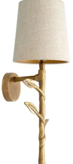 Casa Padrino Luxus Wandleuchte Vintage Messing / Creme H. 46 cm