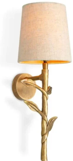 Casa Padrino Luxus Wandleuchte Vintage Messing / Creme H. 46 cm