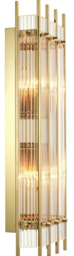 Casa Padrino Luxus Wandleuchte Gold 23 x 12 x H. 65 cm - Hotel Restaurant Möbel