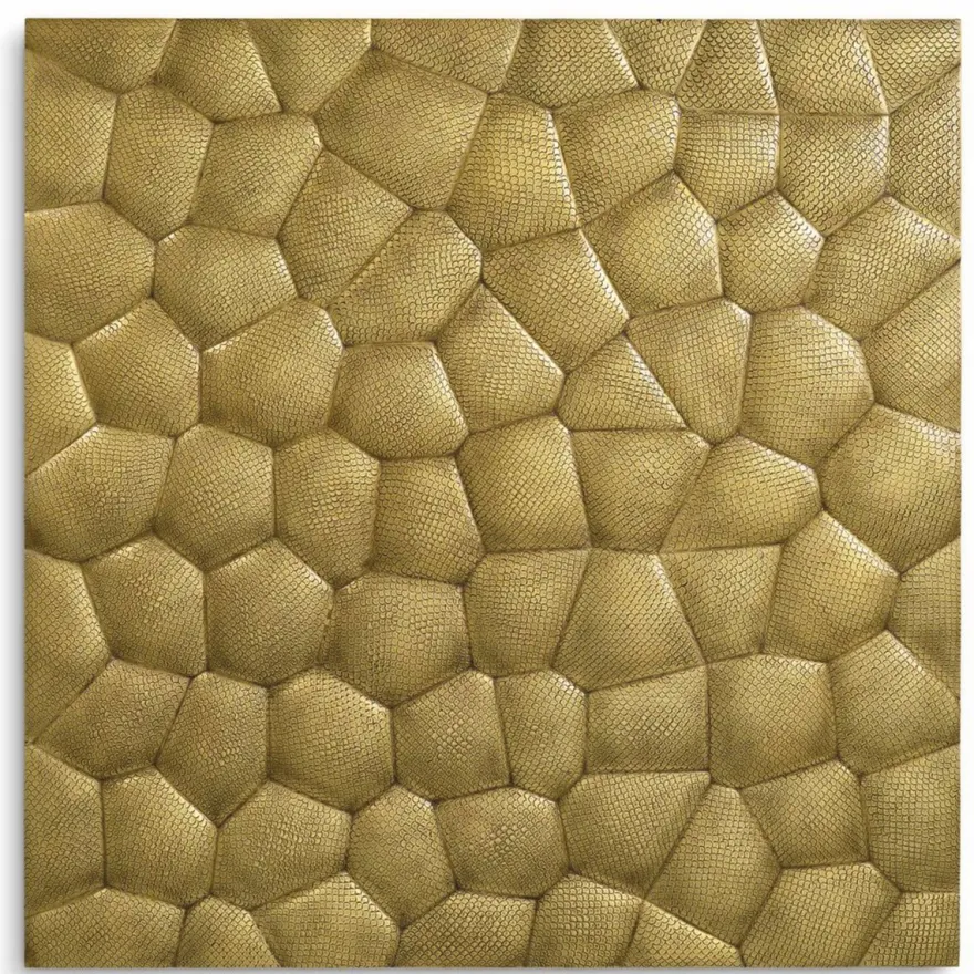 Casa Padrino Luxus Wandrelief Vintage Messing 120 cm - Quadratisches Wandbild mit 3D Effekt - Luxus Wanddeko - Hotel & Büro Deko