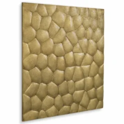 Casa Padrino Luxus Wandrelief Vintage Messing 120 cm - Quadratisches Wandbild mit 3D Effekt - Luxus Wanddeko - Hotel & Büro Deko