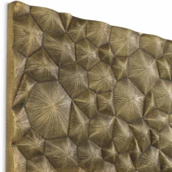 Casa Padrino Luxus Wandrelief Vintage Messing 120 cm - Quadratisches Wandbild mit 3D Effekt - Luxus Wanddeko