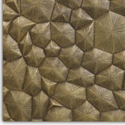 Casa Padrino Luxus Wandrelief Vintage Messing 120 cm - Quadratisches Wandbild mit 3D Effekt - Luxus Wanddeko