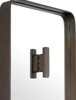 Casa Padrino Luxus Wandspiegel Bronze 30 x 5 x H. 160 cm - Rechteckiger Spiegel mit Kleiderhaken - Wohnzimmer Spiegel - Schlafzimmer Spiegel - Garderoben Spiegel - Luxus Möbel - Luxus Interior