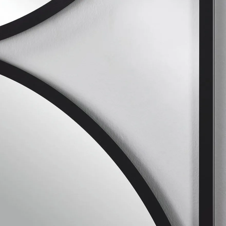 Casa Padrino Luxus Wandspiegel Schwarz 90 cm - Luxus Möbel