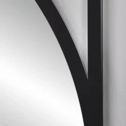Casa Padrino Luxus Wandspiegel Schwarz 90 cm - Luxus Möbel