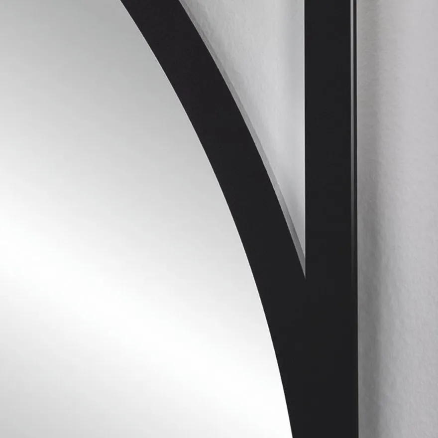 Casa Padrino Luxus Wandspiegel Schwarz 90 cm - Luxus Möbel