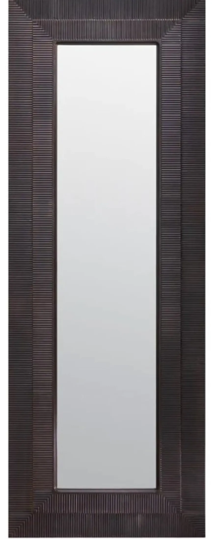 Casa Padrino Luxus Wandspiegel Messing mit Bronze Finish H. 220 cm, B. 80 cm, T. 2,5 cm
