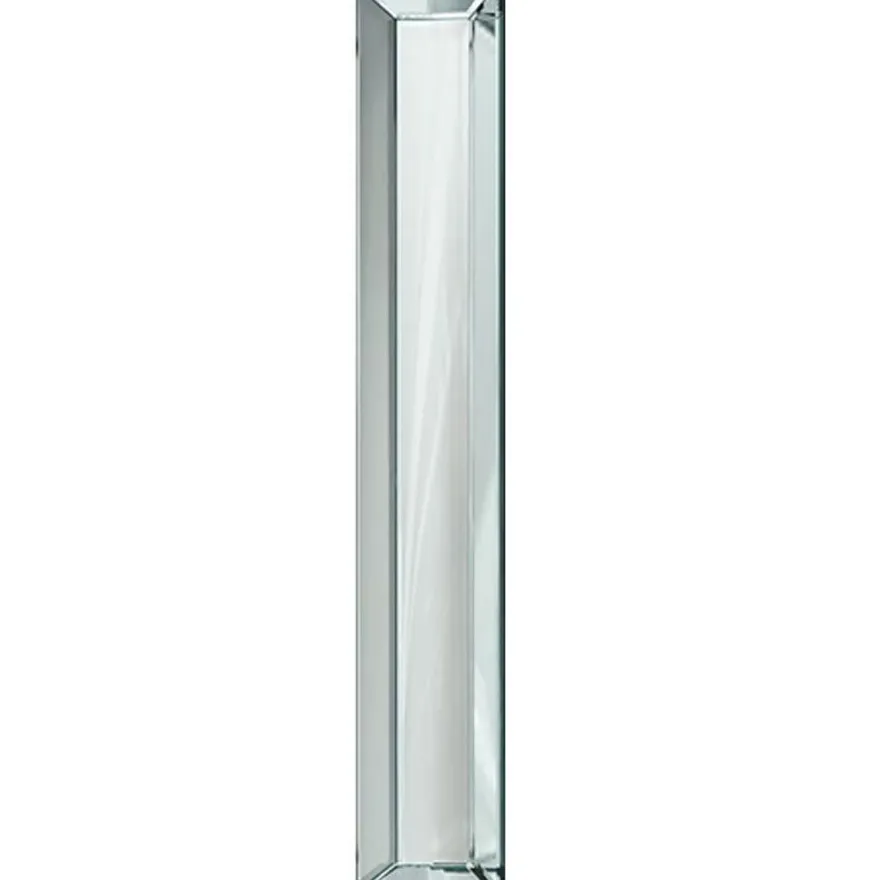 Casa Padrino Luxus Wandspiegel Silber 15 x 5 x H. 190 cm - Schmale Spiegelleiste mit Facettenschliff