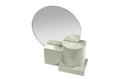 Casa Padrino Luxus Wandspiegel Grün 35,5 x 12,5 x H. 38,5 cm - Kleiner Tisch- und Wandspiegel mit Steingut Rahmen im Mint Green Finish - Luxus Deko Accessoires