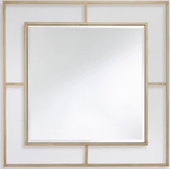 Casa Padrino Luxus Wandspiegel Bronzefarben 90 x 2 x H. 90 cm - Wohnzimmer Spiegel - Schlafzimmer Spiegel - Garderoben Spiegel - Luxus Möbel