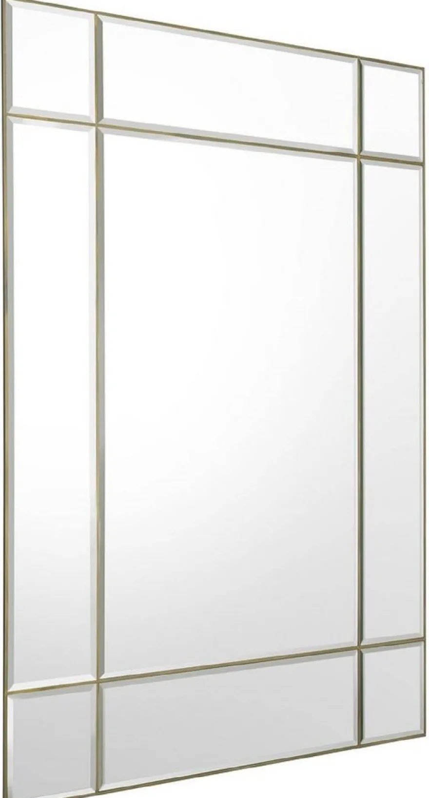 Casa Padrino Luxus Wandspiegel Vintage Messingfarben 140 x 4 x H. 180 cm - Wohnzimmer Spiegel - Schlafzimmer Spiegel - Garderoben Spiegel - Luxus Möbel